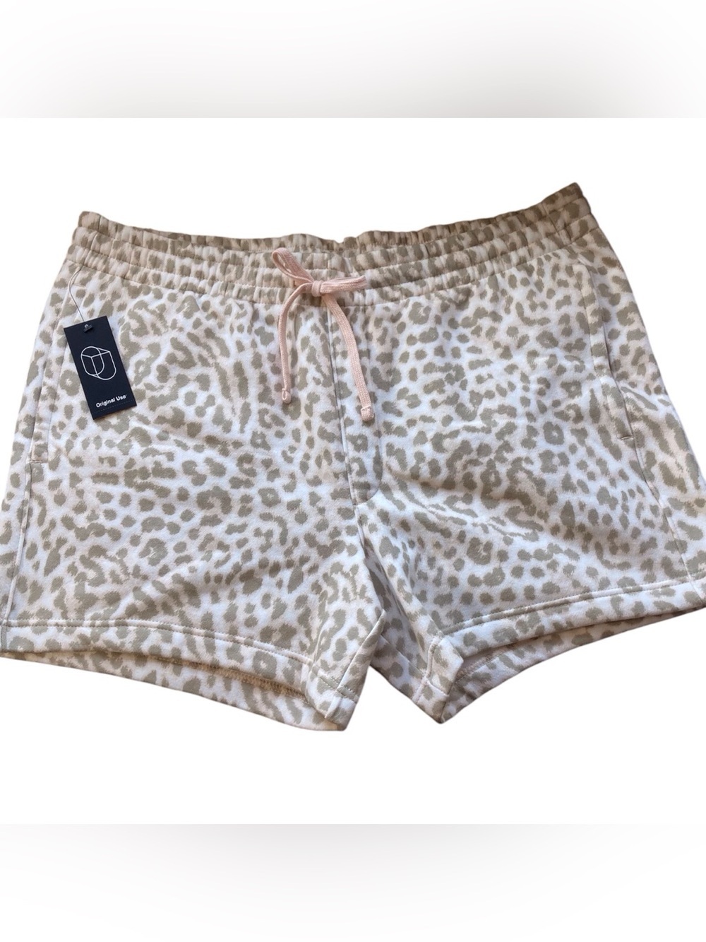 Leopard Print Sweat Shorts Original Use XL NWT